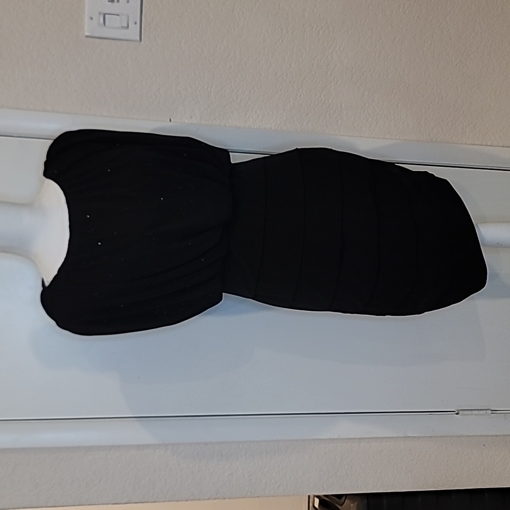 Enfocus Studios Black Sparkle Party Dress
